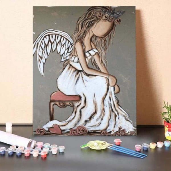 Paint by Numbers Kit-Angel In White