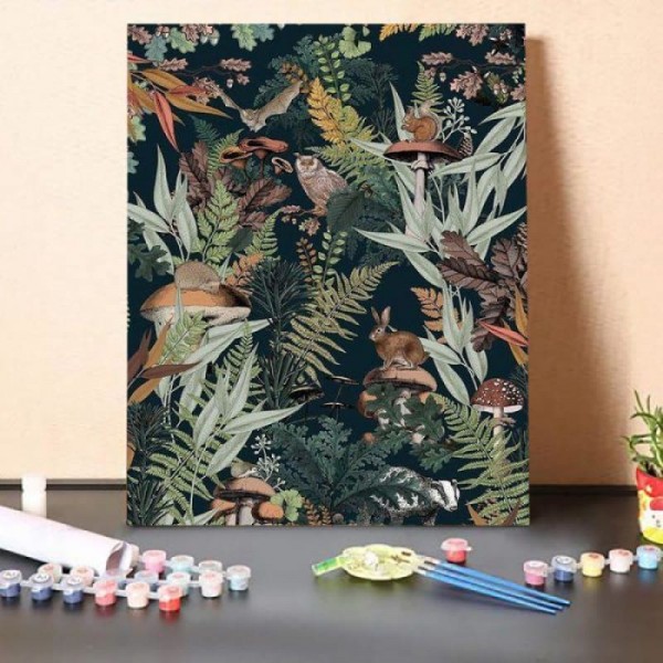 Paint by Numbers Kit-Forest Creatures